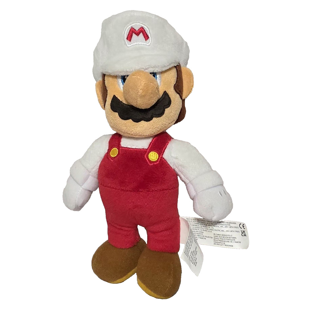 Super Mario 10” Plush FIRE MARIO by Jakks Pacific 2021 Preowned